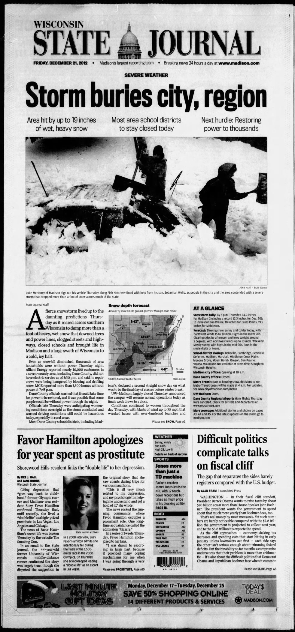 State Journal front page Dec. 21, 2012